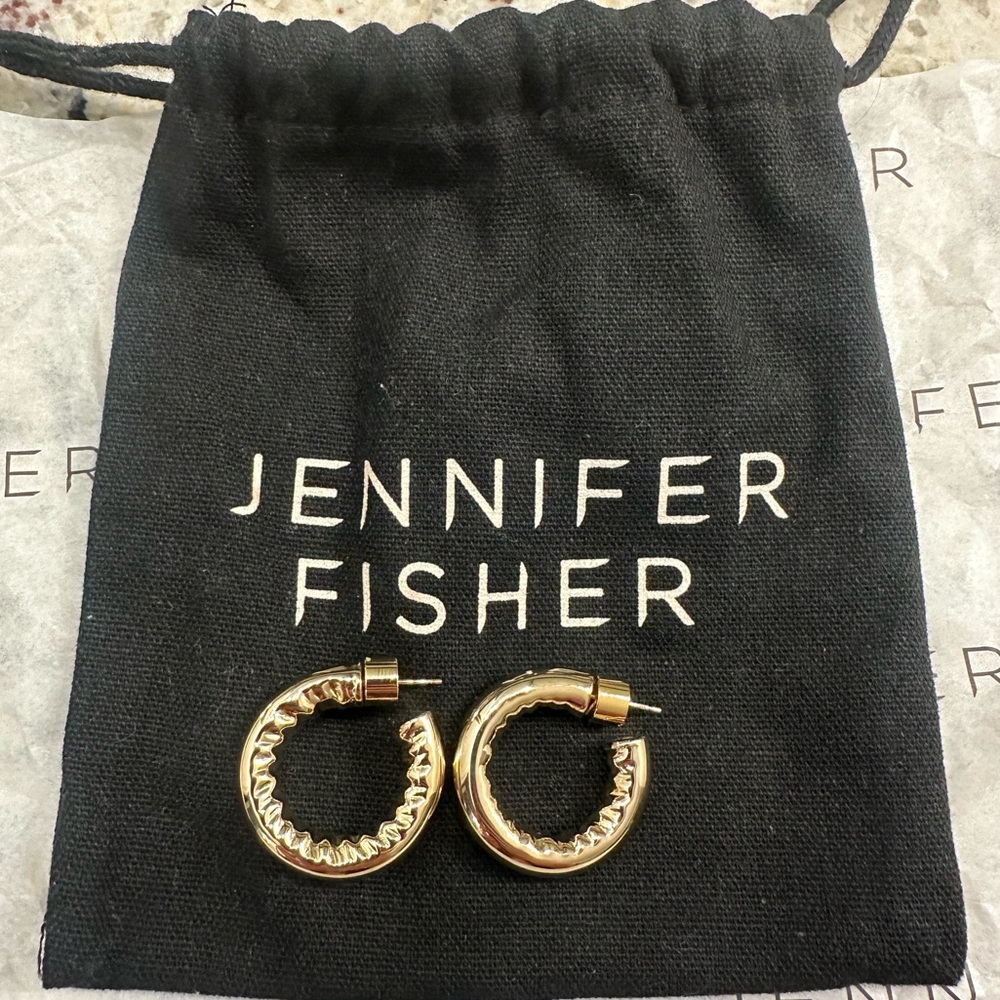 Jennifer Fisher 10K-Gold-Plated Huggie Hoop Earrings